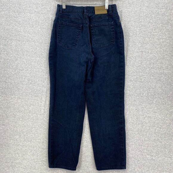 Ralph Lauren Jeans Women 6 Blue Dark Wash Denim Straight Leg Mid Rise Stretch - Picture 3 of 10